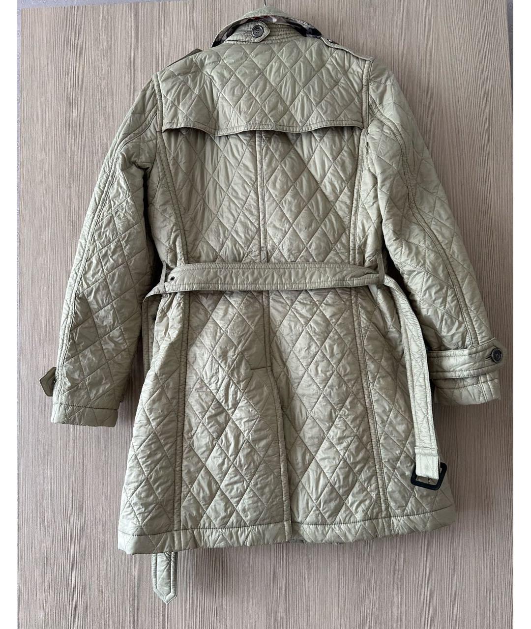 BURBERRY Бежевое полиэстеровое пальто, фото 2