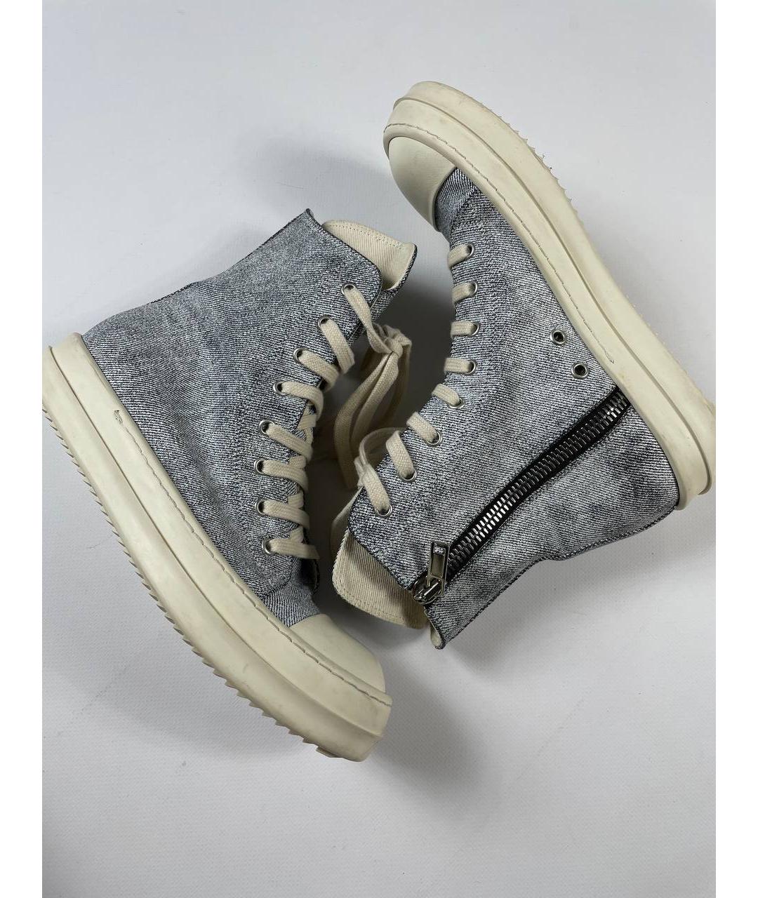 RICK OWENS DRKSHDW Голубые высокие кроссовки / кеды, фото 3