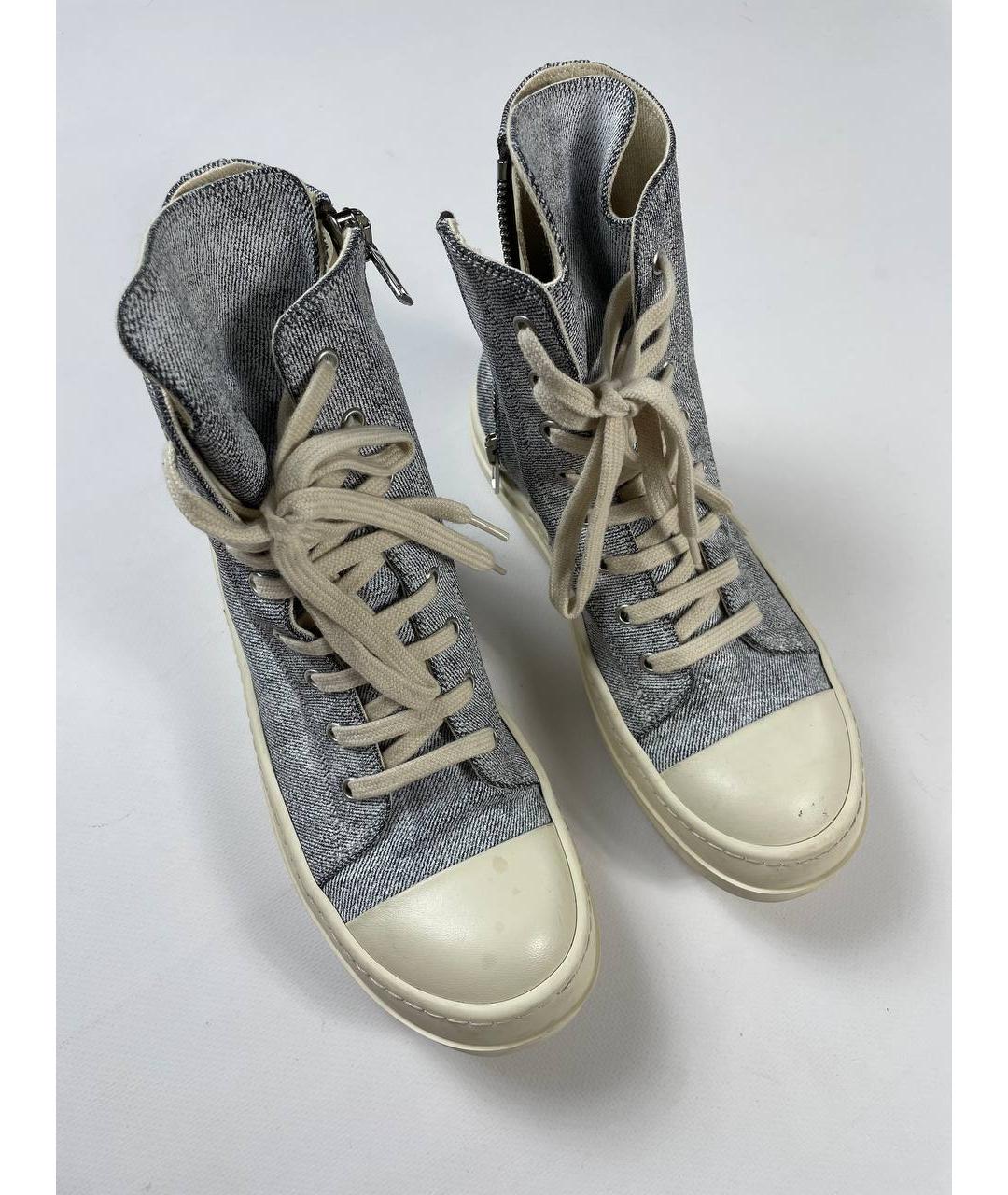 RICK OWENS DRKSHDW Голубые высокие кроссовки / кеды, фото 8