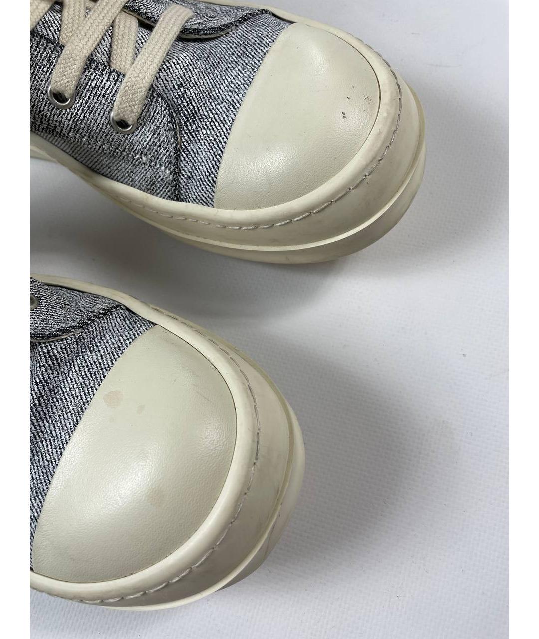 RICK OWENS DRKSHDW Голубые высокие кроссовки / кеды, фото 4
