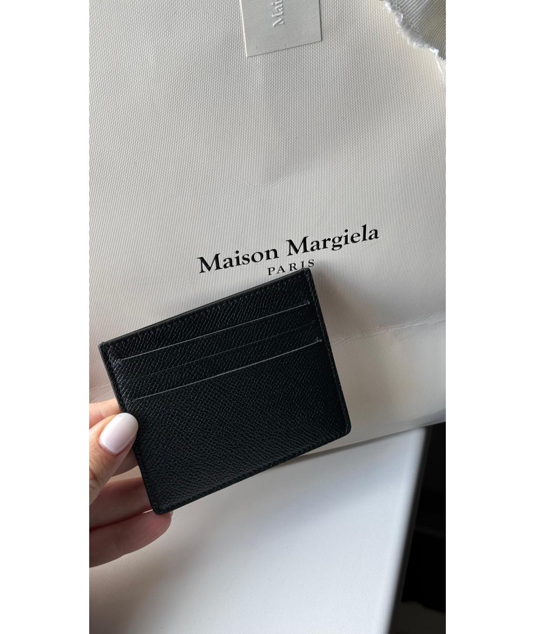 MAISON MARGIELA Черный кожаный кардхолдер, фото 4