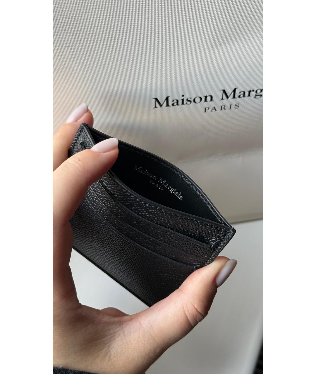 MAISON MARGIELA Черный кожаный кардхолдер, фото 5