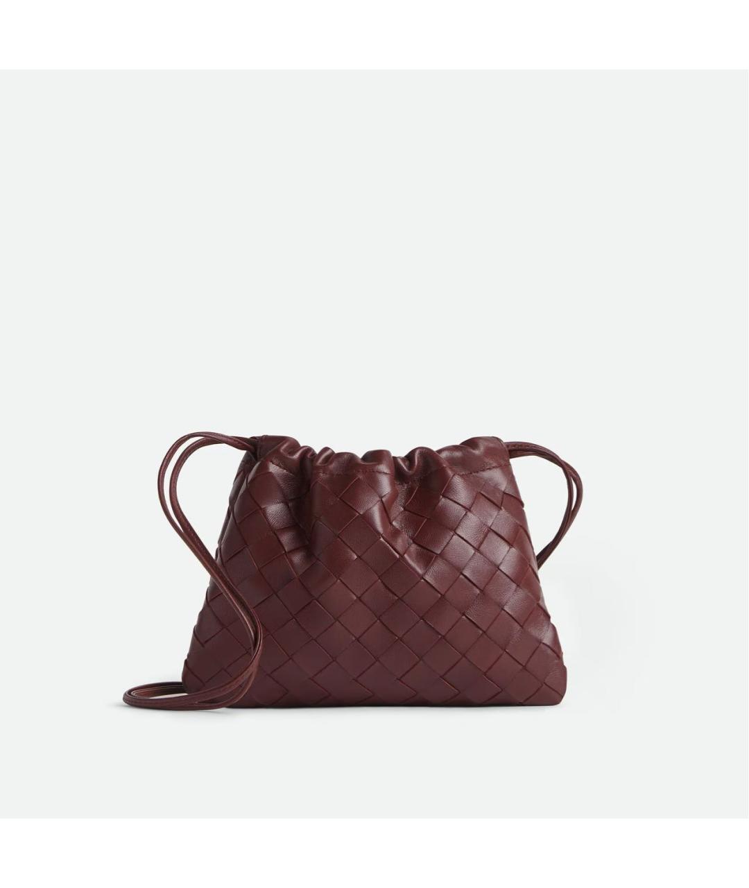 BOTTEGA VENETA Бордовая кожаная сумка через плечо, фото 3