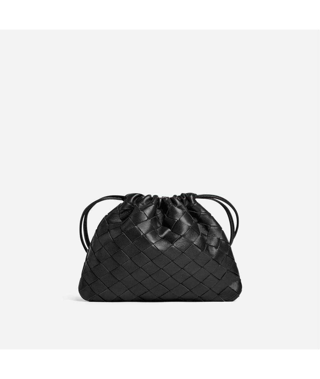 BOTTEGA VENETA Черная кожаная сумка через плечо, фото 3