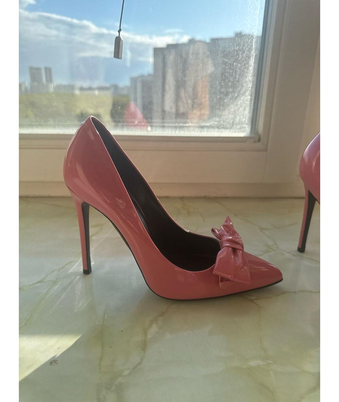 GUCCI Розовые туфли из лакированной кожи, фото 5