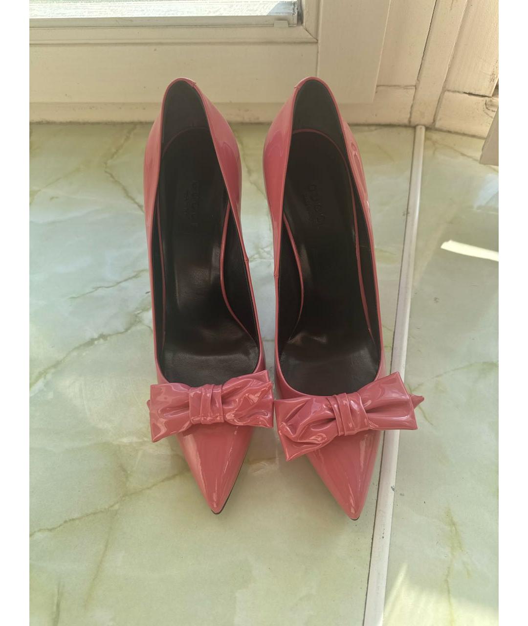 GUCCI Розовые туфли из лакированной кожи, фото 2