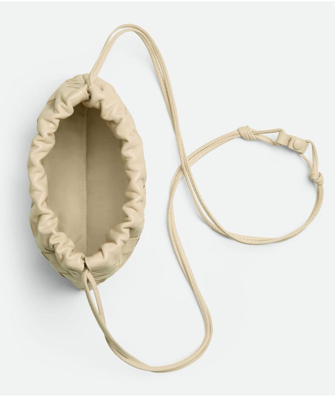 BOTTEGA VENETA Белая кожаная сумка через плечо, фото 2