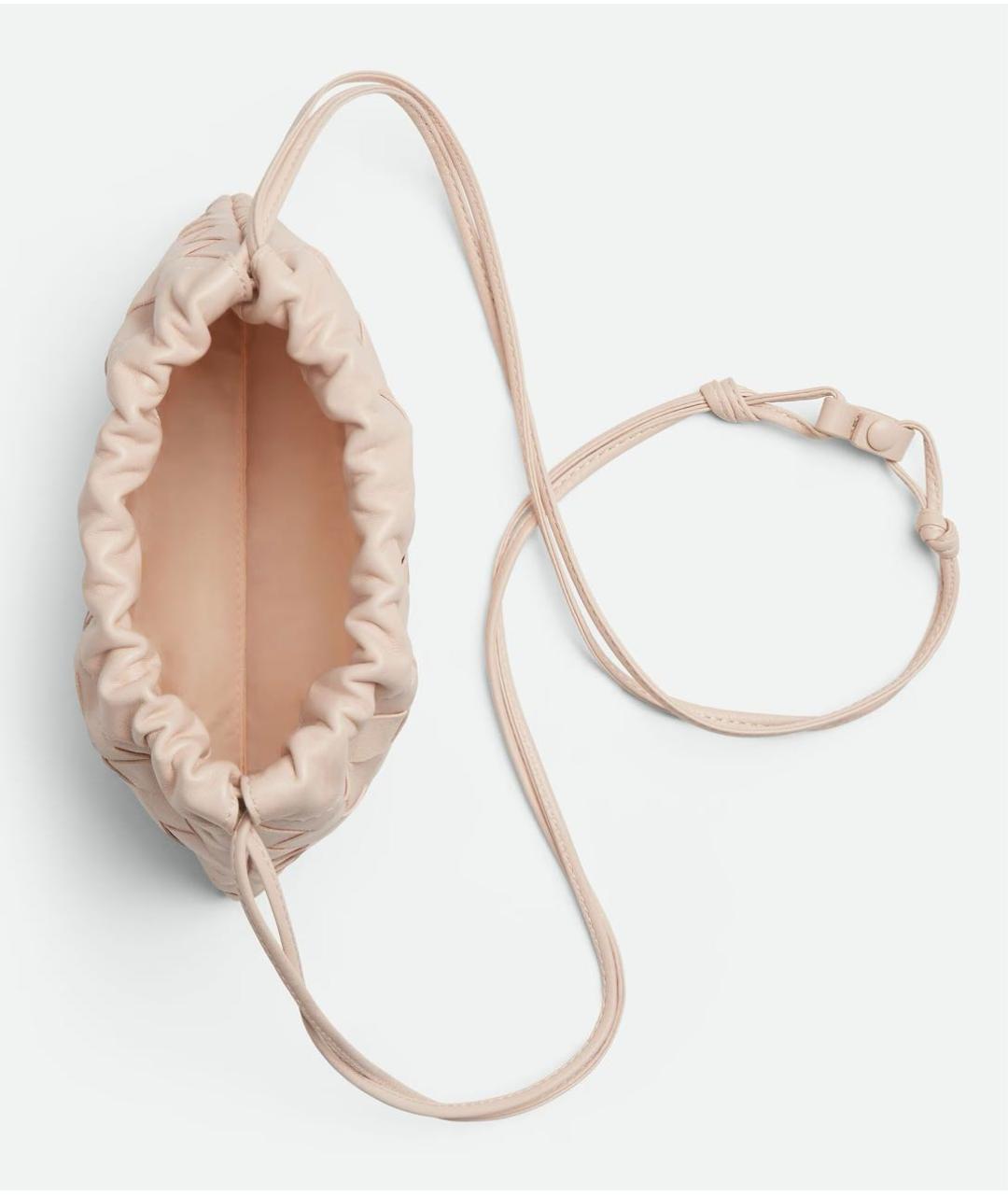 BOTTEGA VENETA Бежевая кожаная сумка через плечо, фото 2
