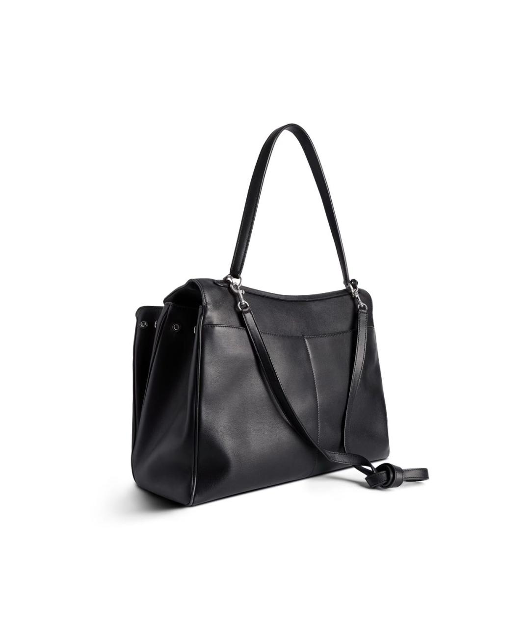 BALENCIAGA Черная кожаная сумка с короткими ручками, фото 3