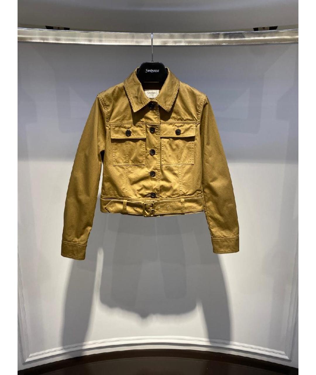 SAINT LAURENT Горчичная куртка, фото 2