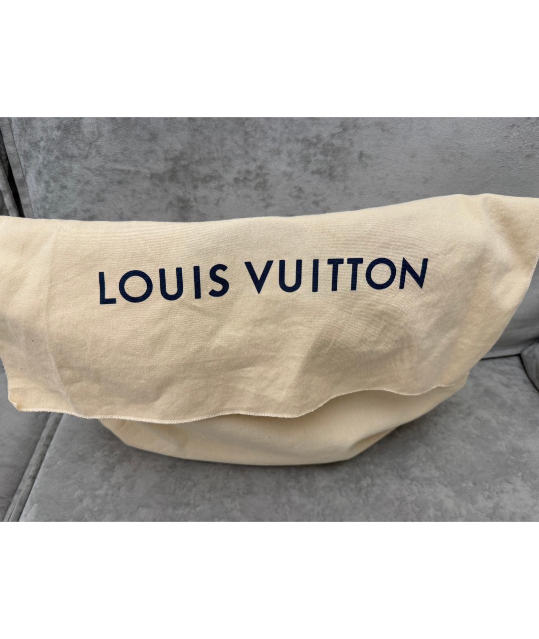 LOUIS VUITTON Черный кожаный портфель, фото 9
