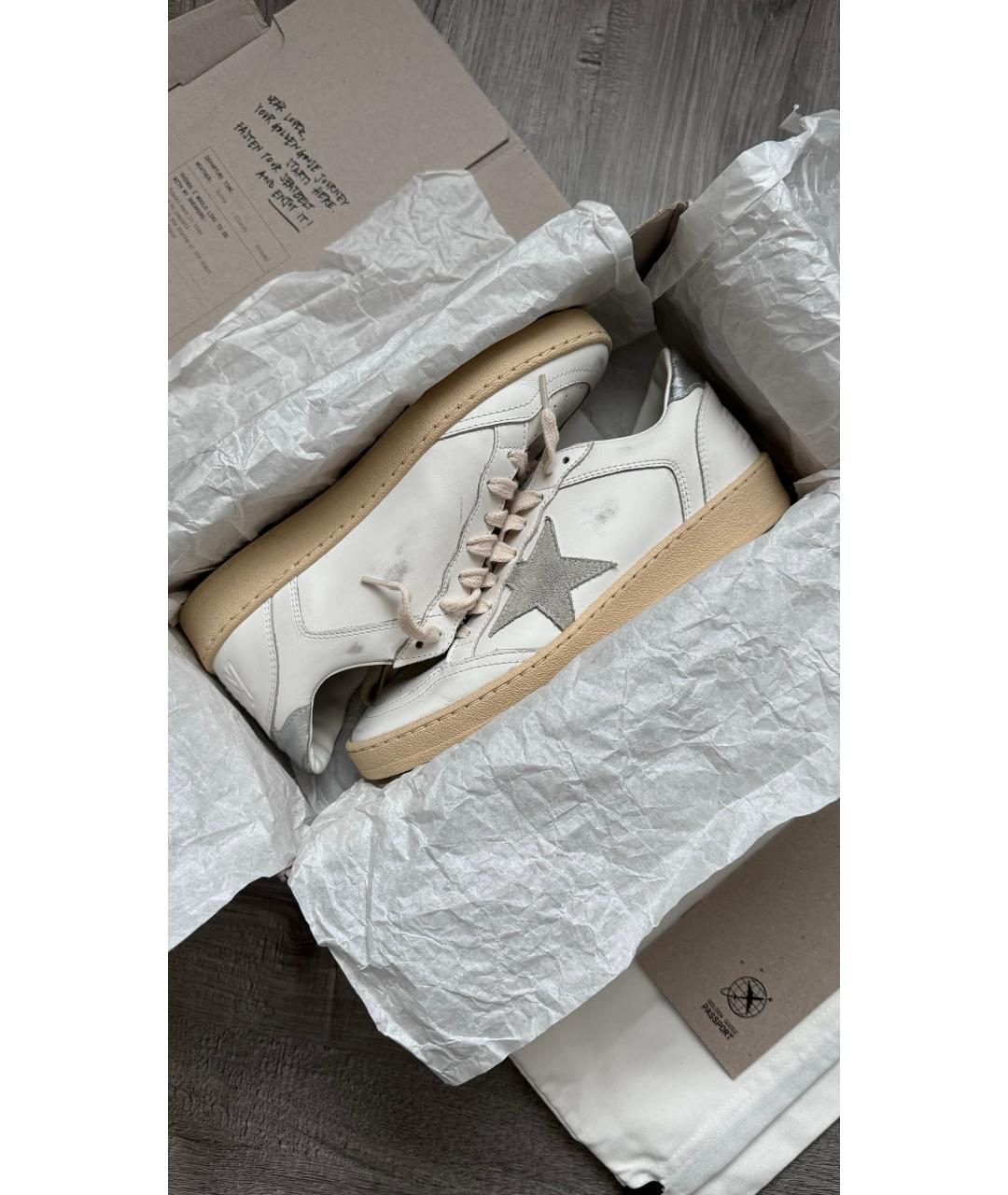 GOLDEN GOOSE DELUXE BRAND Белые кожаные кеды, фото 6
