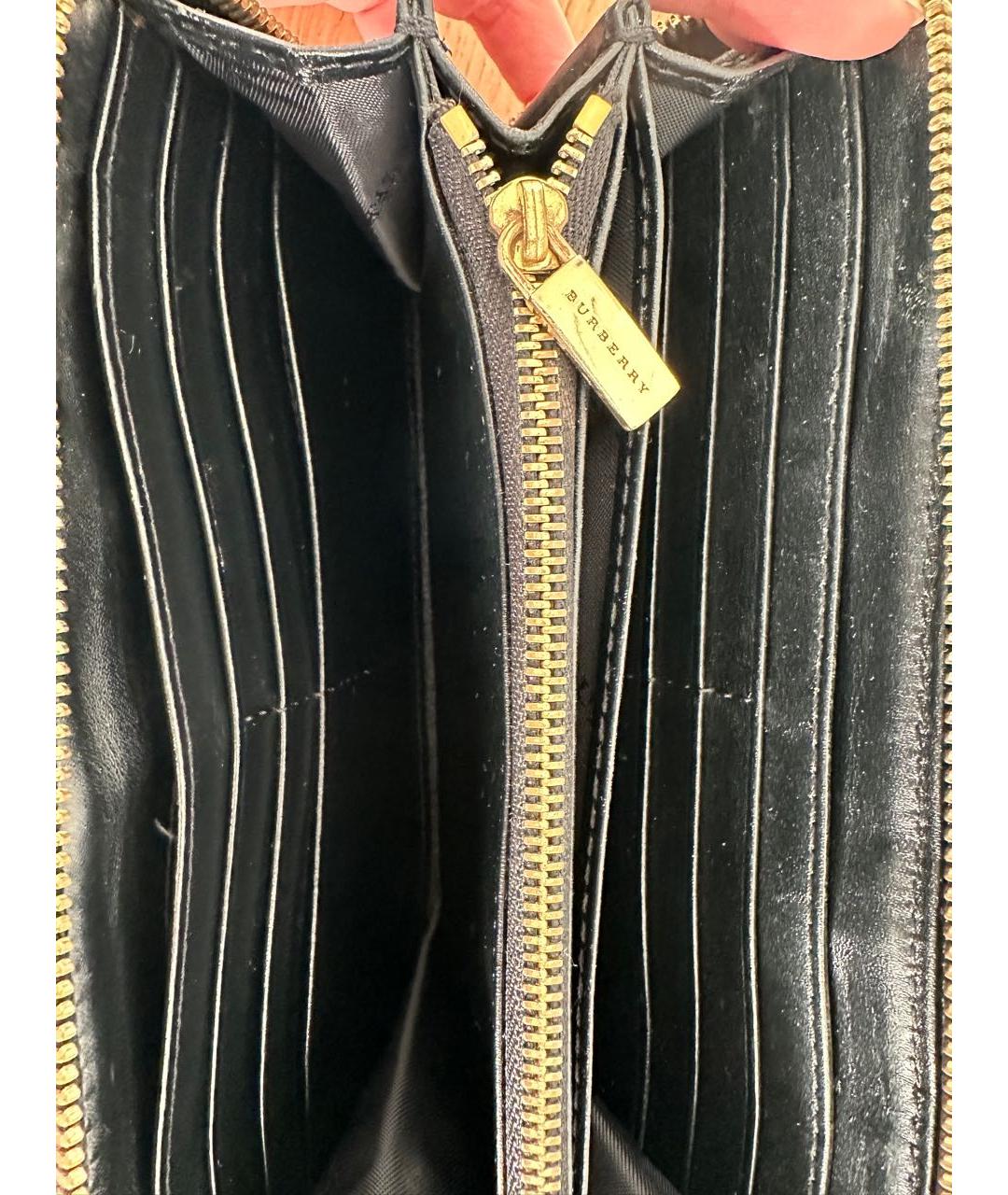 BURBERRY Бежевый кожаный кошелек, фото 4