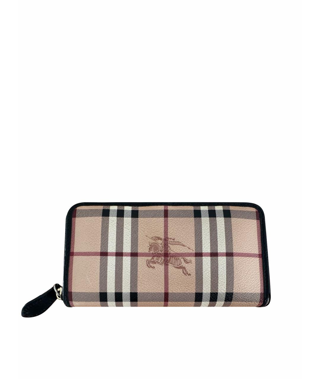 BURBERRY Бежевый кожаный кошелек, фото 1