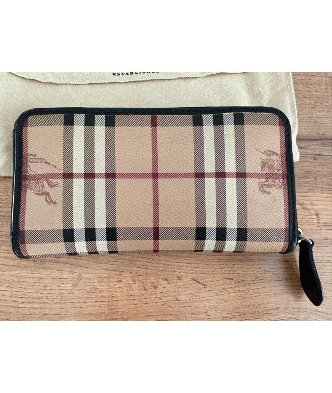 BURBERRY Бежевый кожаный кошелек, фото 3
