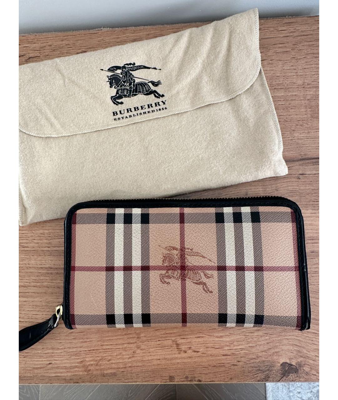 BURBERRY Бежевый кожаный кошелек, фото 2