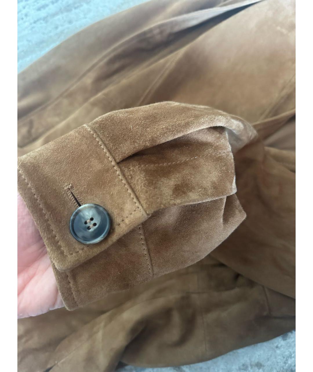 WEEKEND MAX MARA Горчичная замшевая куртка, фото 4