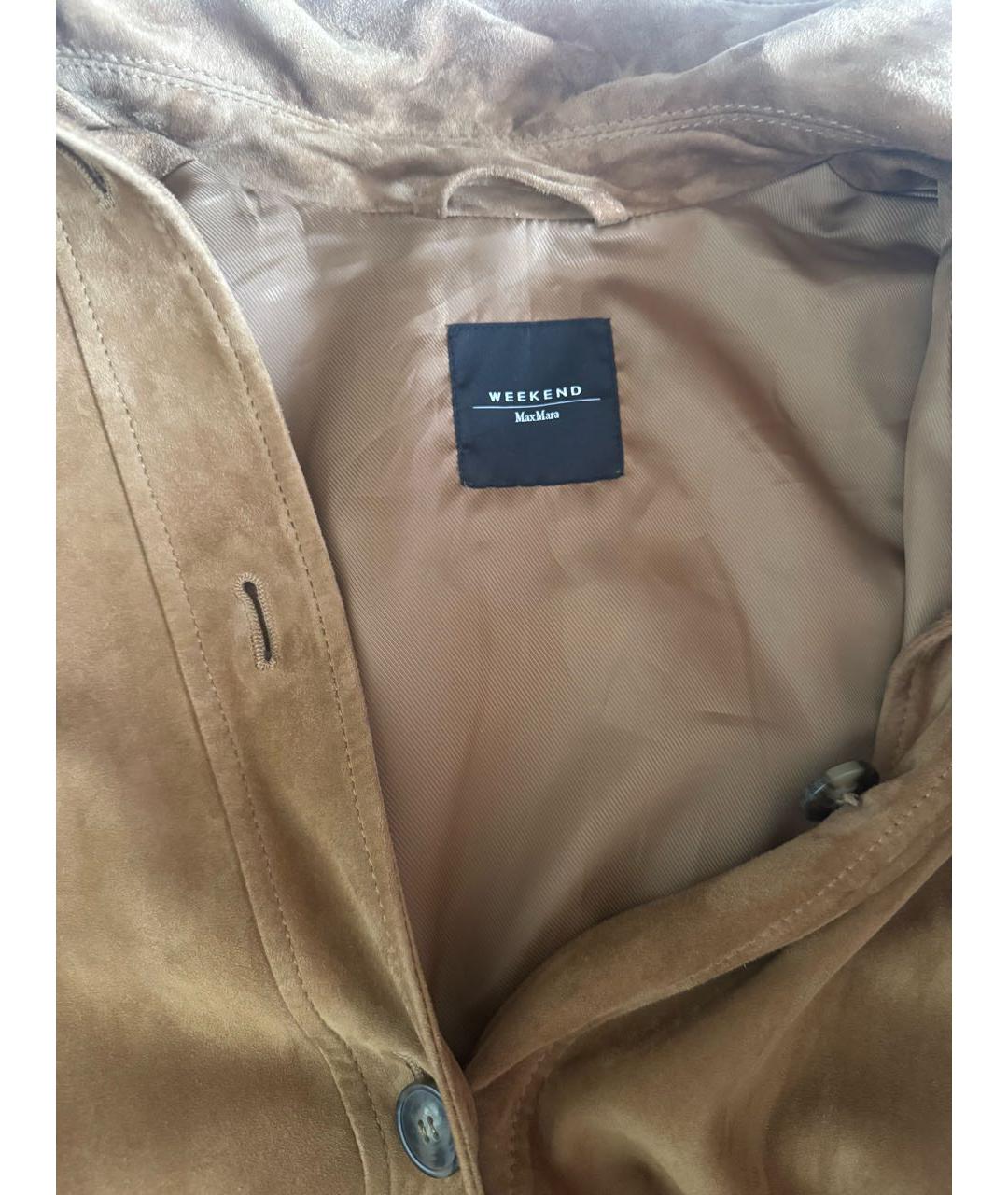 WEEKEND MAX MARA Горчичная замшевая куртка, фото 3