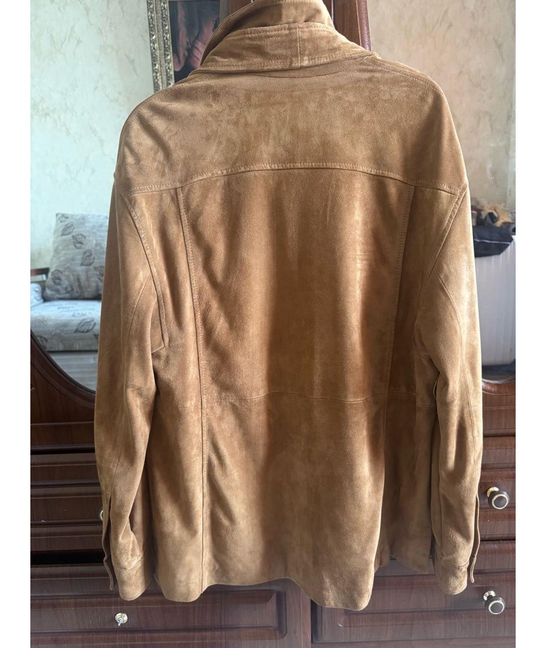WEEKEND MAX MARA Горчичная замшевая куртка, фото 2
