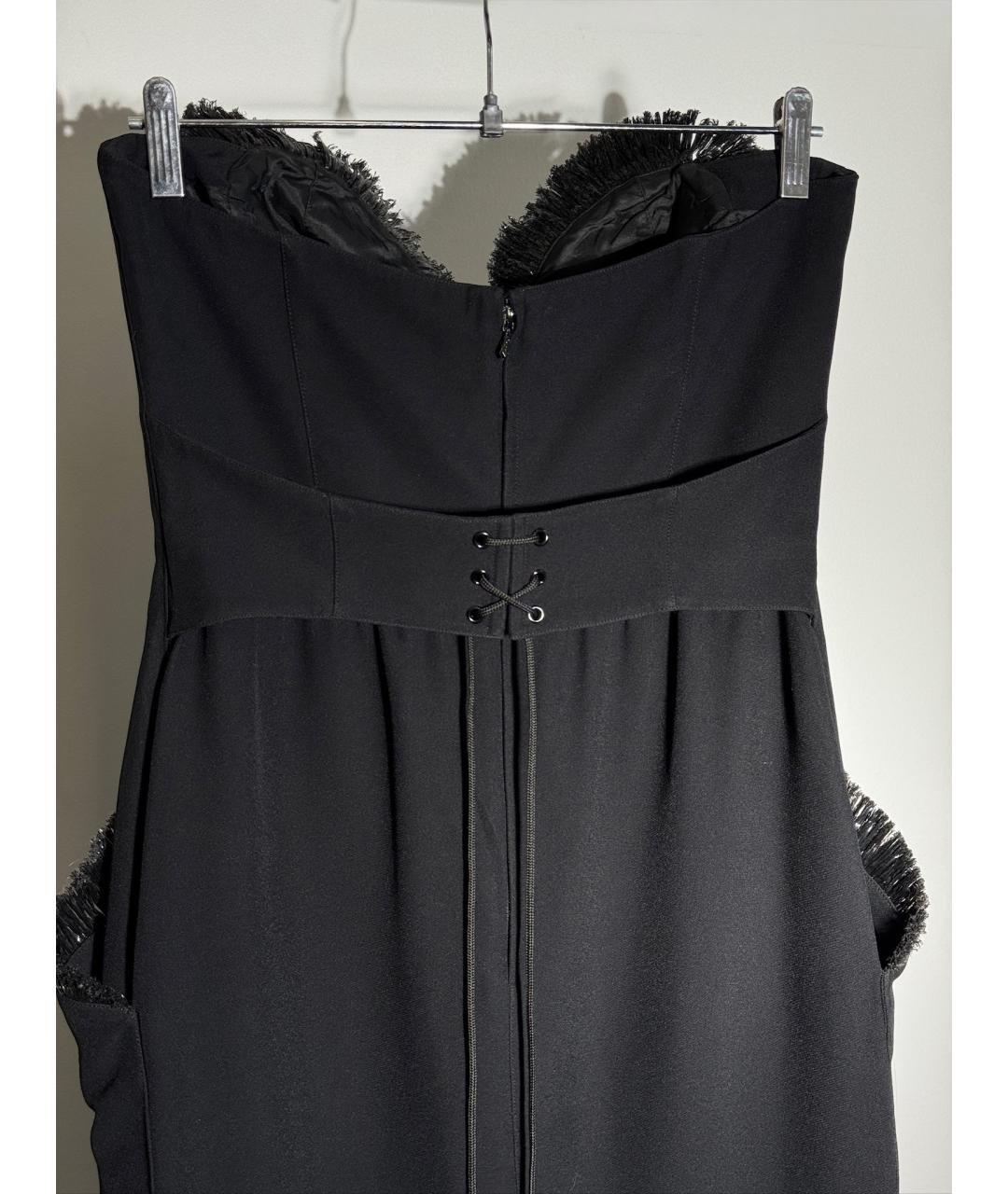 THIERRY MUGLER VINTAGE Черное вискозное коктейльное платье, фото 9