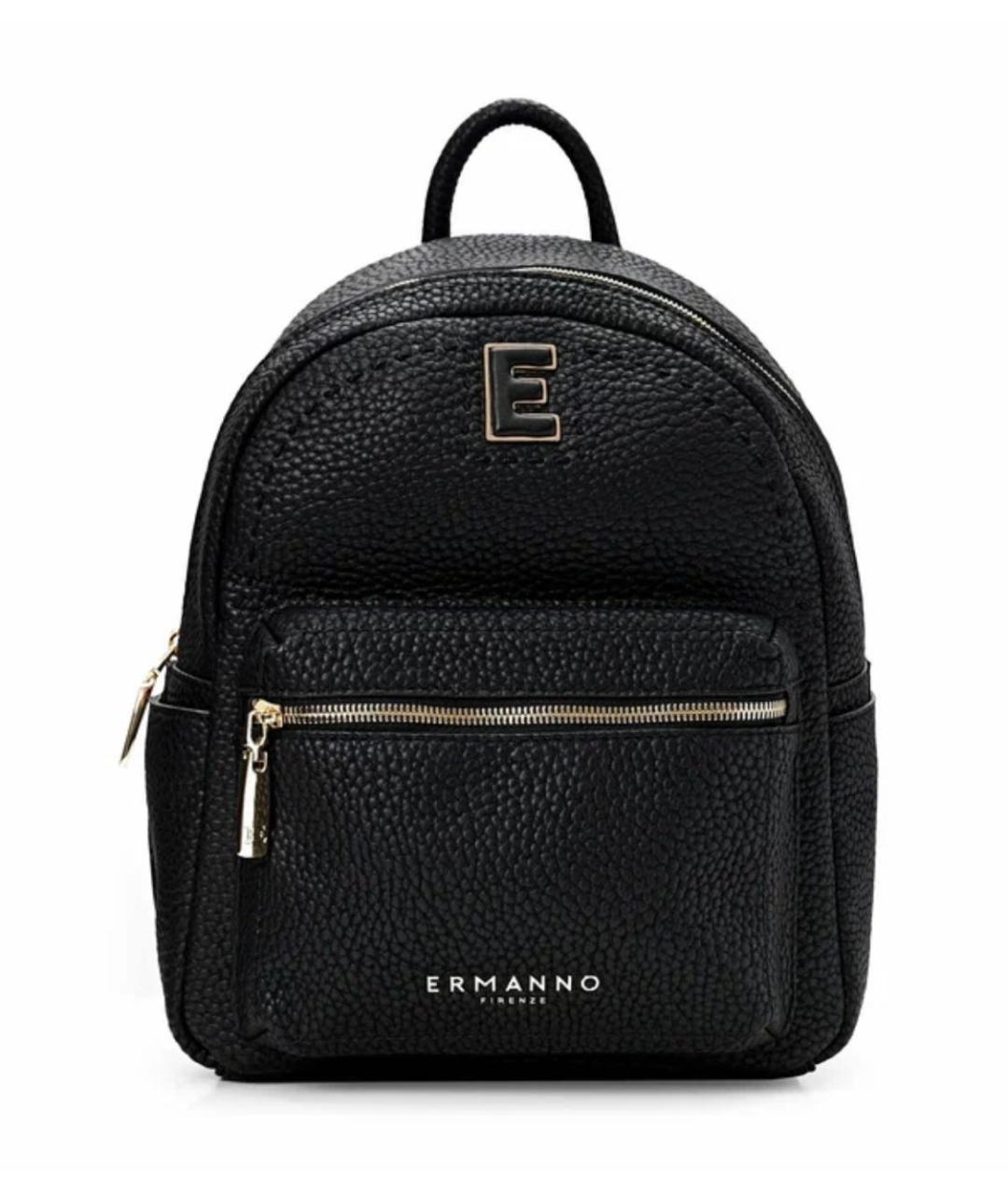 ERMANNO SCERVINO Черный кожаный рюкзак, фото 1