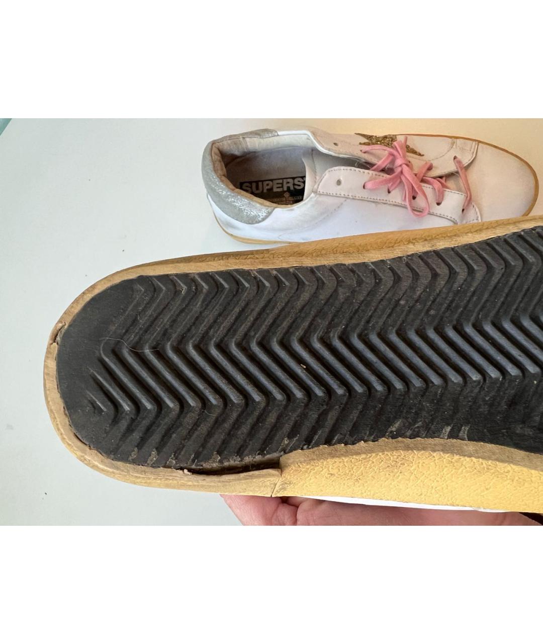 GOLDEN GOOSE DELUXE BRAND Белые кожаные кеды, фото 3