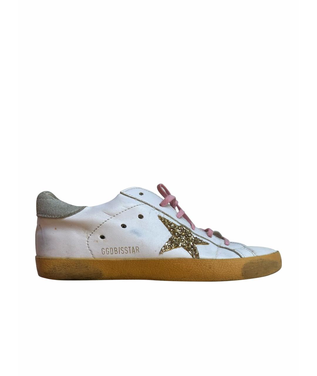 GOLDEN GOOSE DELUXE BRAND Белые кожаные кеды, фото 1