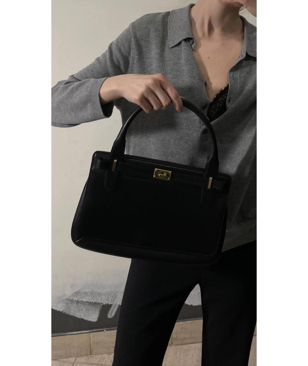 GUCCI Черная кожаная сумка с короткими ручками, фото 3