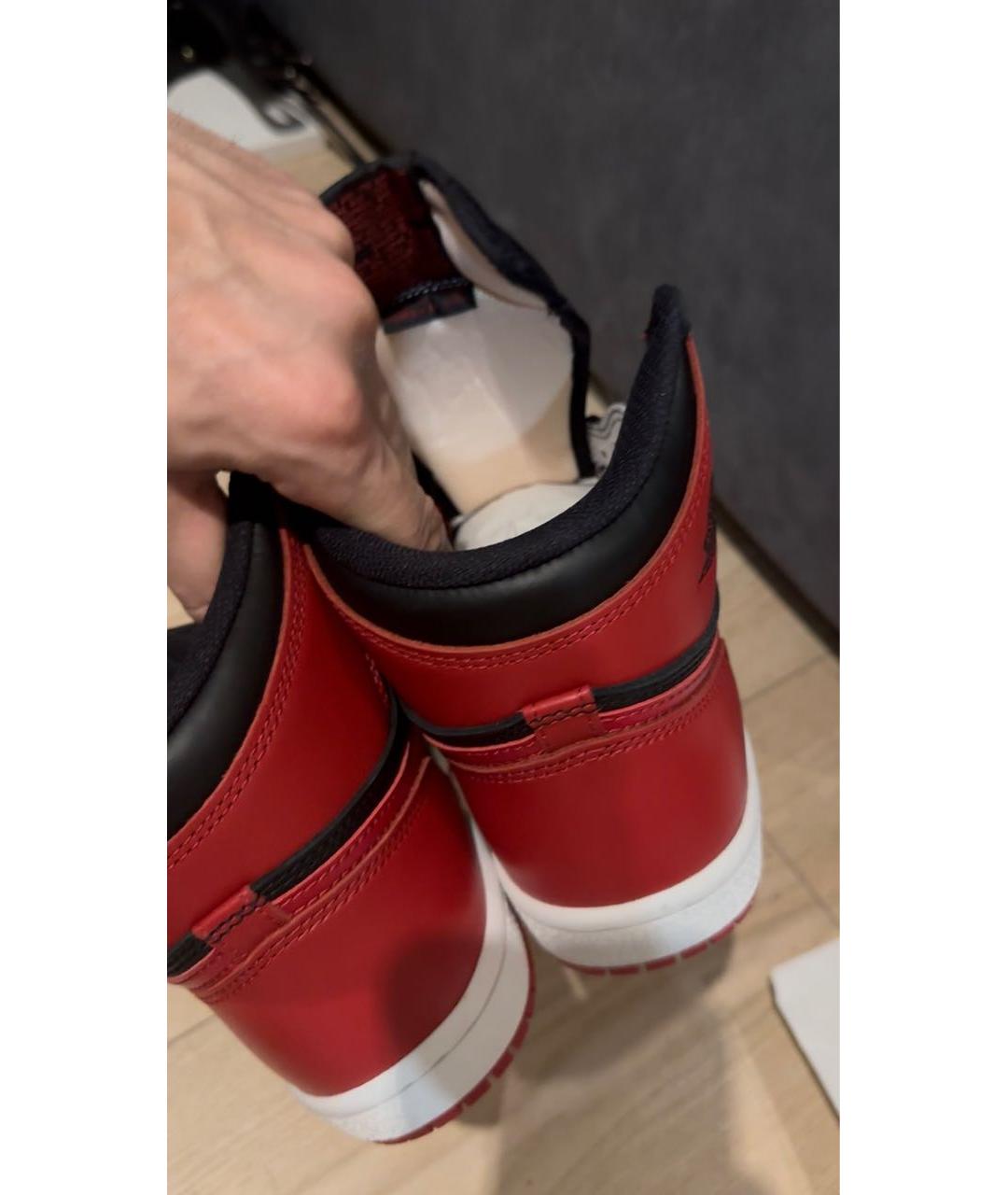 NIKE Черные кожаные кроссовки, фото 4