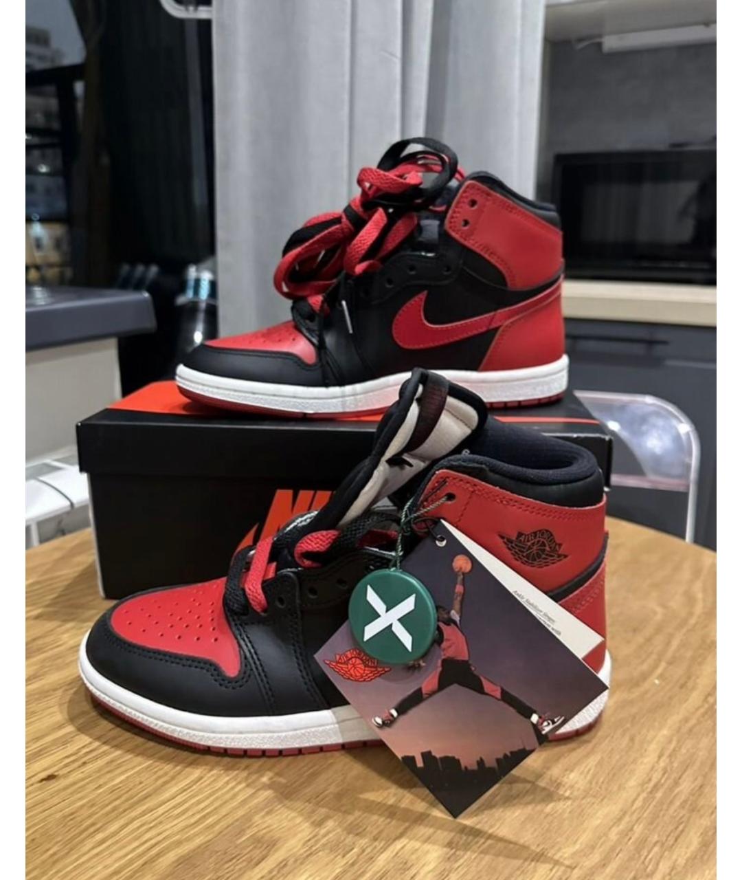 NIKE Черные кожаные кроссовки, фото 3