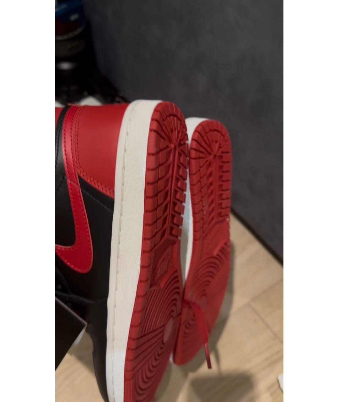 NIKE Черные кожаные кроссовки, фото 5