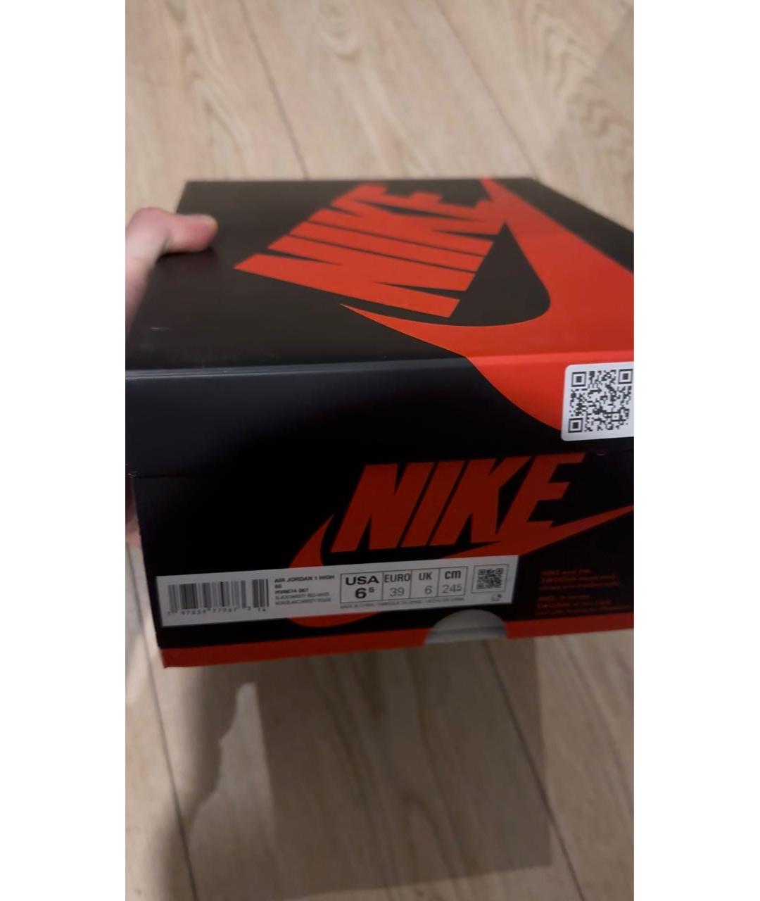 NIKE Черные кожаные кроссовки, фото 6