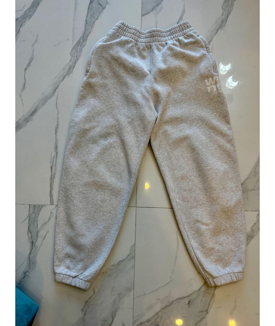 ALEXANDER WANG Серые хлопковые спортивные брюки и шорты, фото 2
