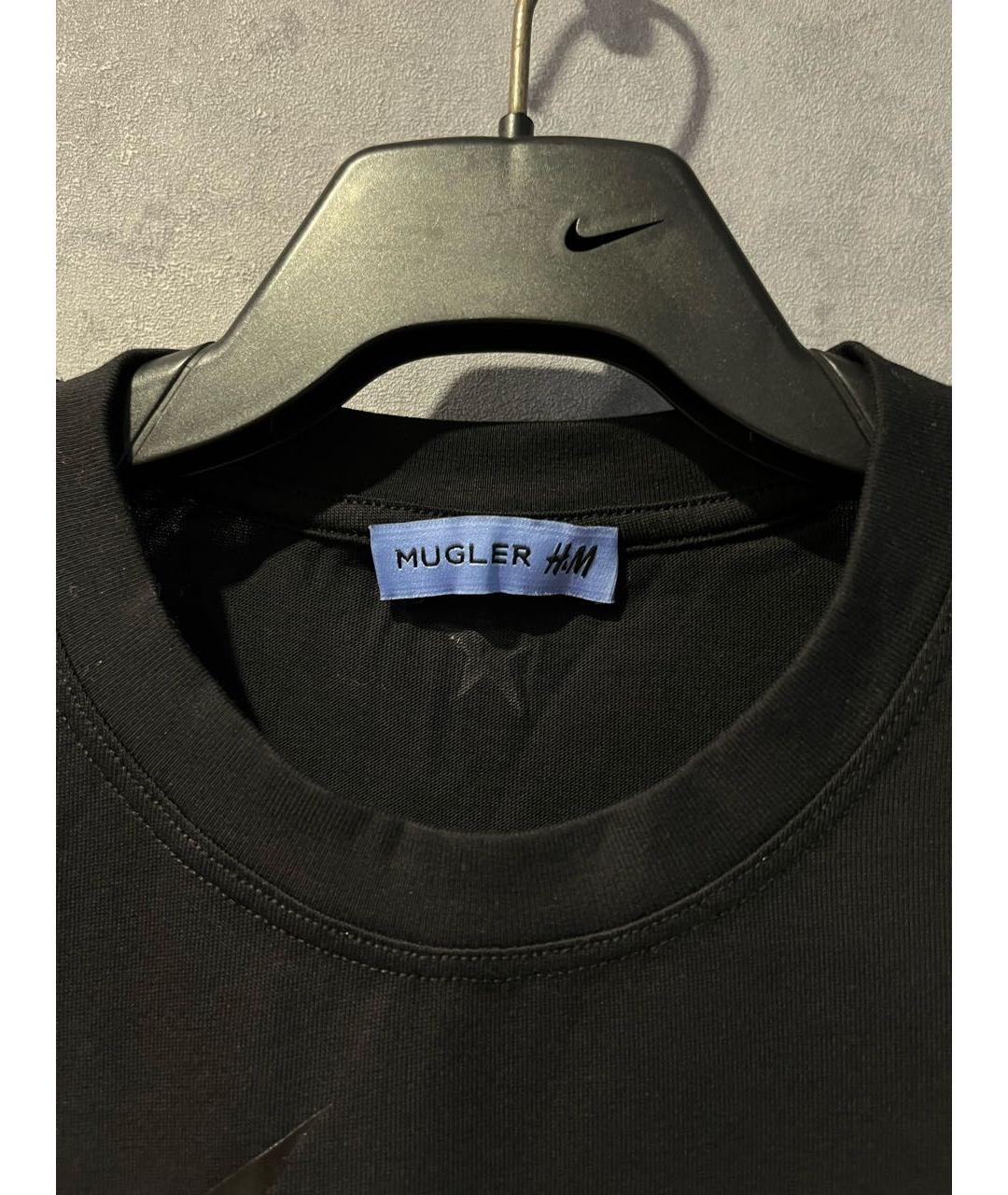 MUGLER Черная футболка, фото 3