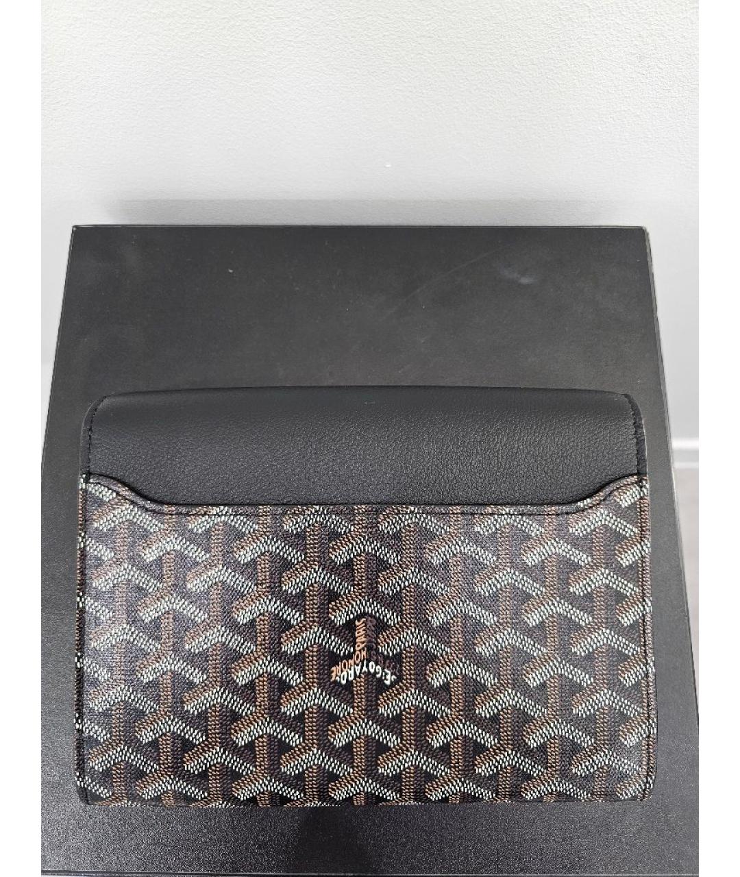GOYARD Черная кожаная сумка на плечо, фото 3