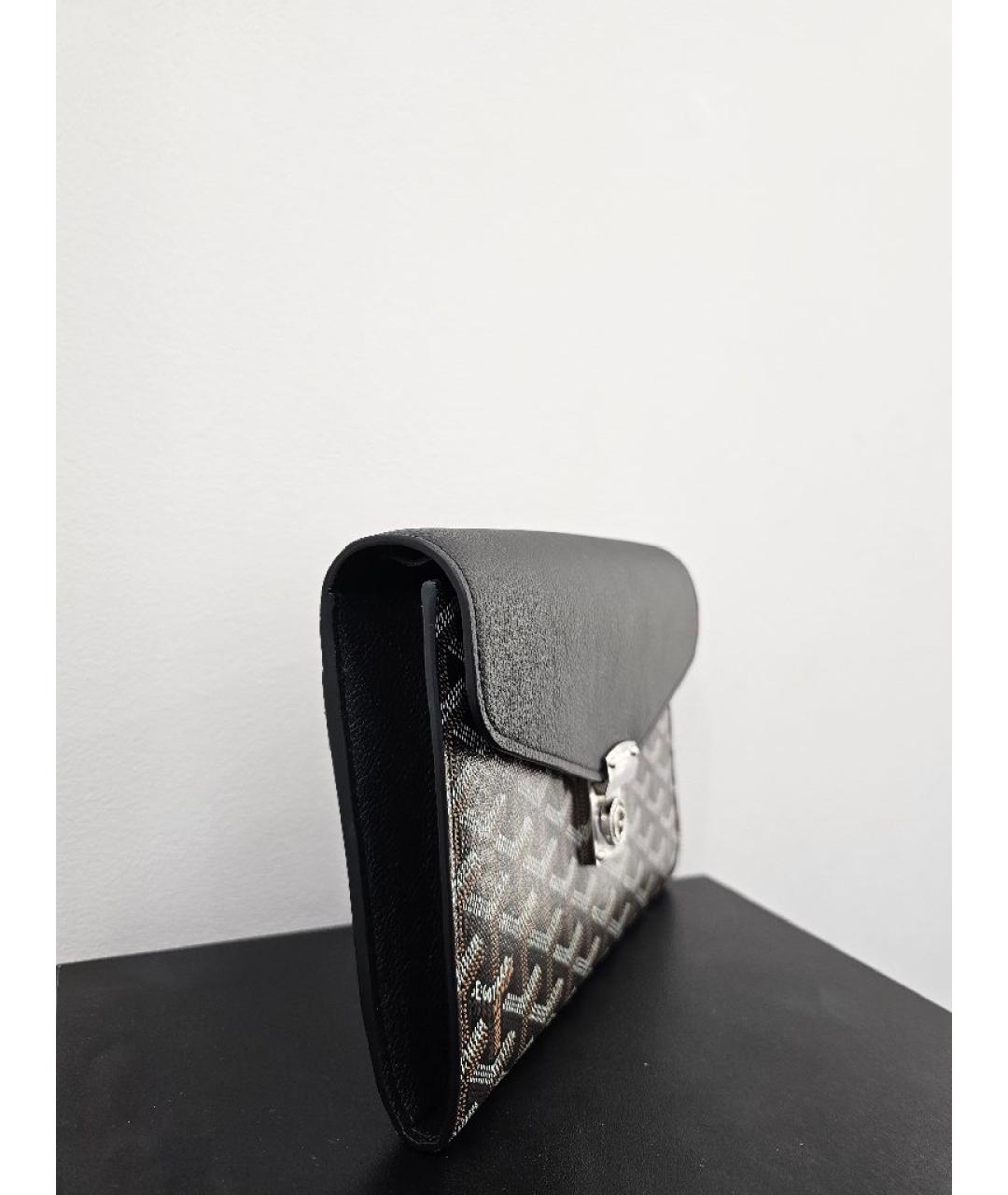 GOYARD Черная кожаная сумка на плечо, фото 2