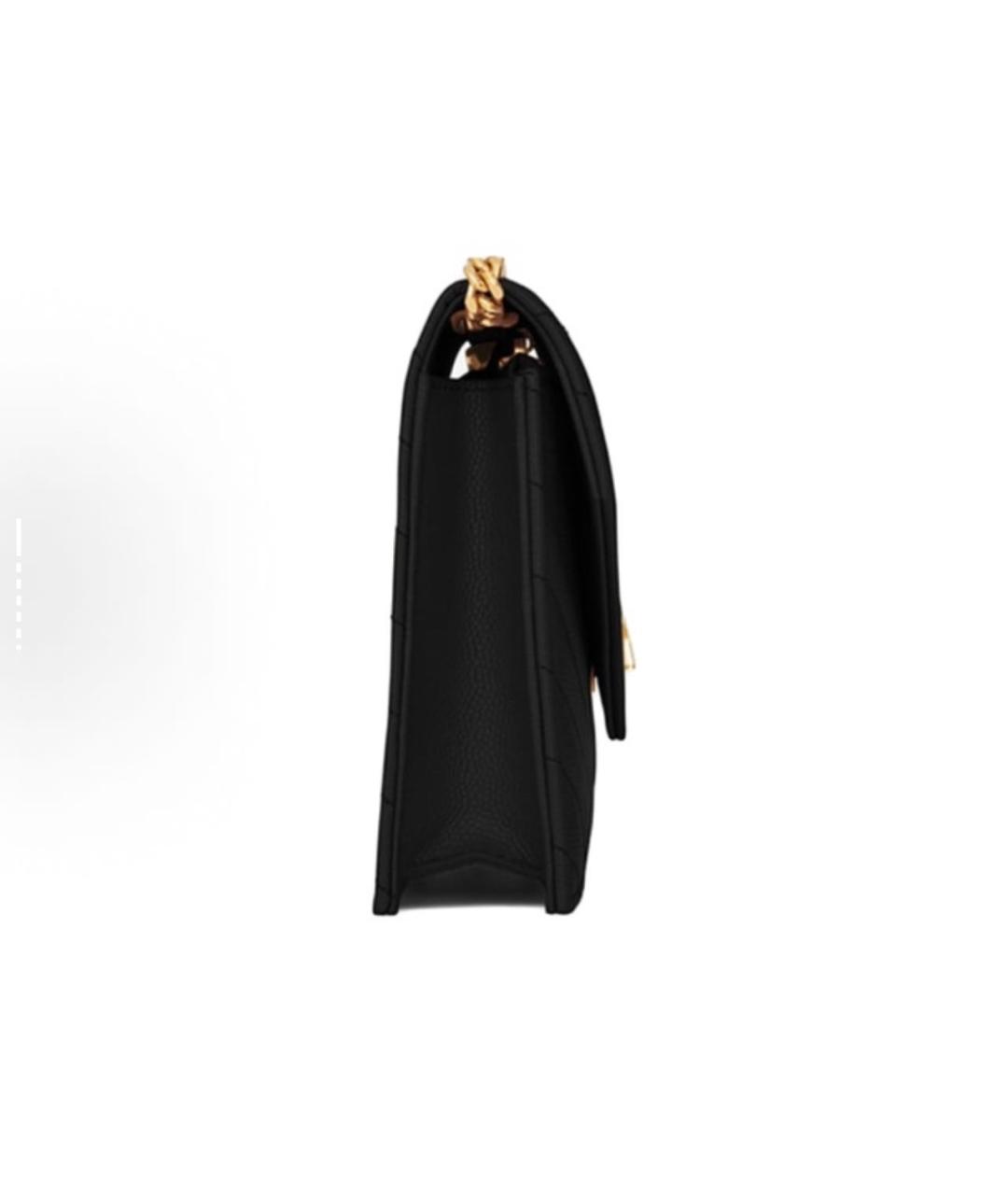 SAINT LAURENT Черная кожаная сумка через плечо, фото 4