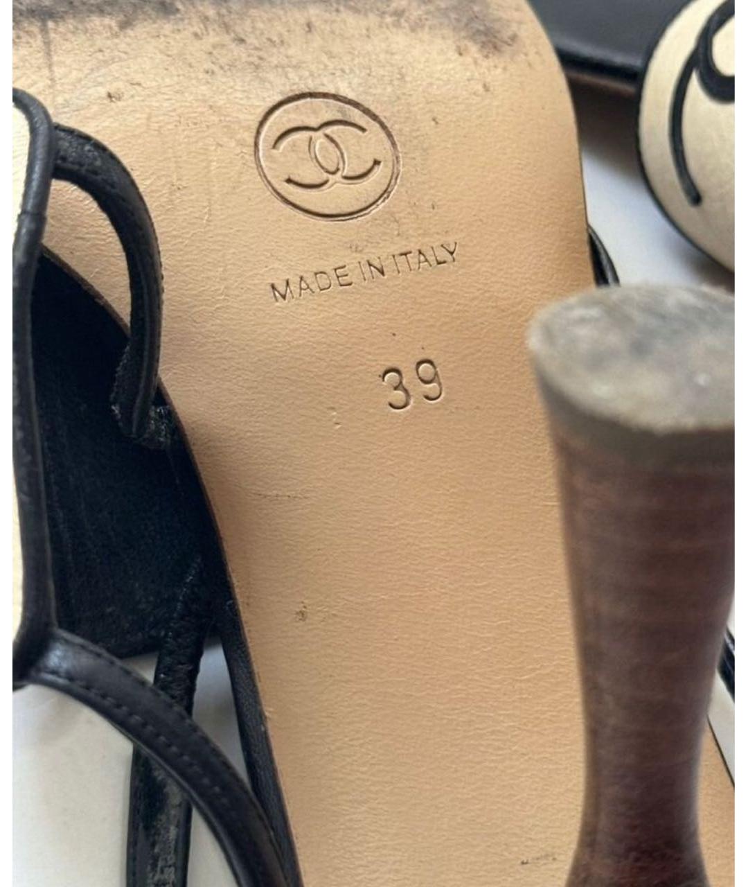 CHANEL Бежевые кожаные мюли, фото 6