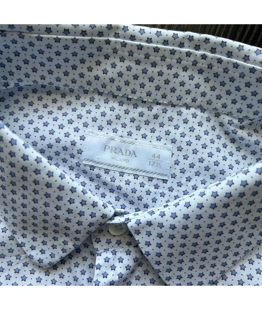 PRADA Белая хлопковая классическая рубашка, фото 5