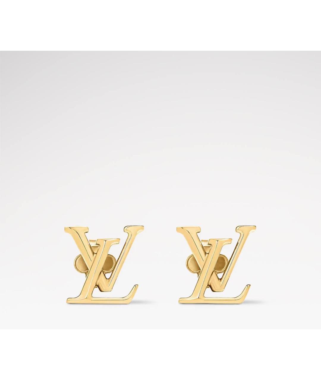 LOUIS VUITTON Золотые металлические серьги, фото 6