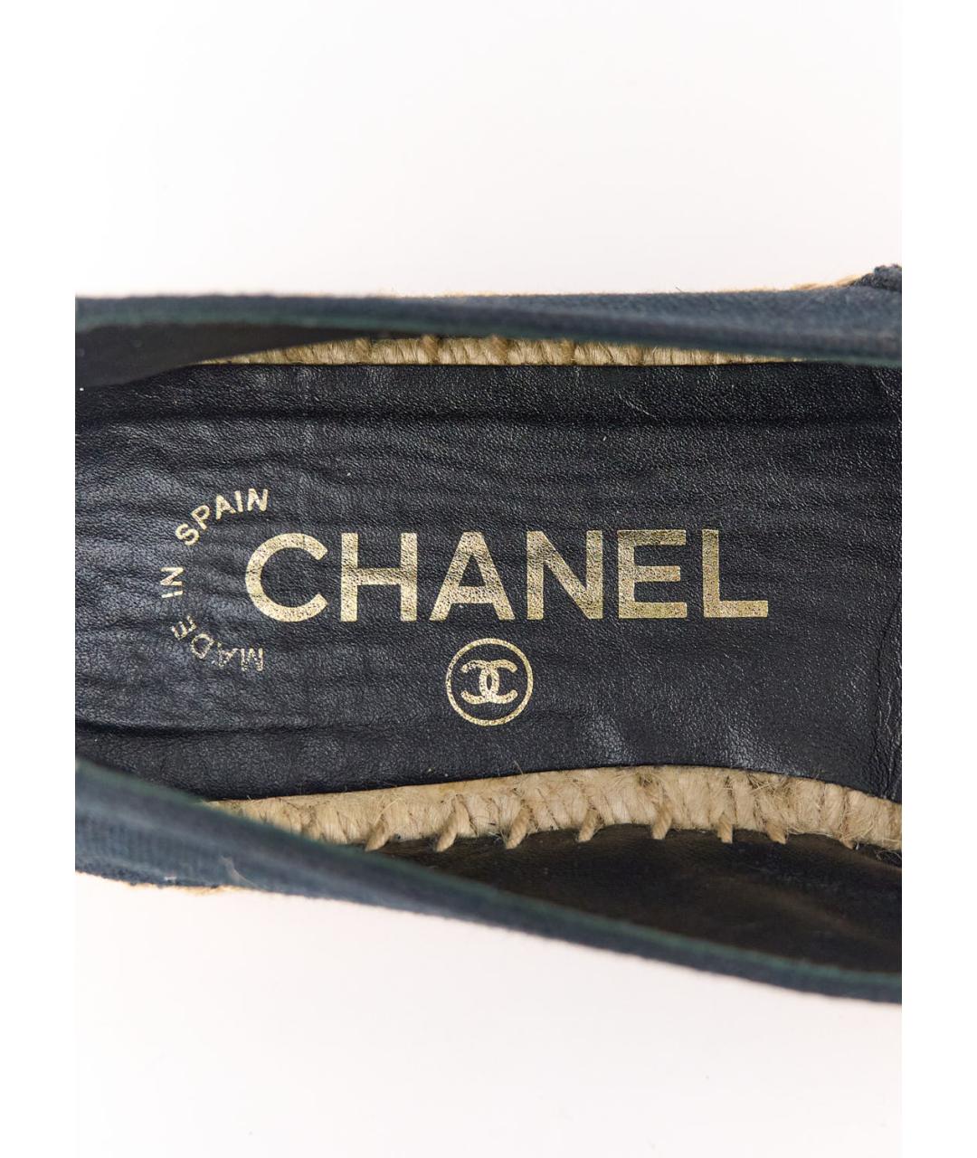 CHANEL Черные текстильные эспадрильи, фото 5
