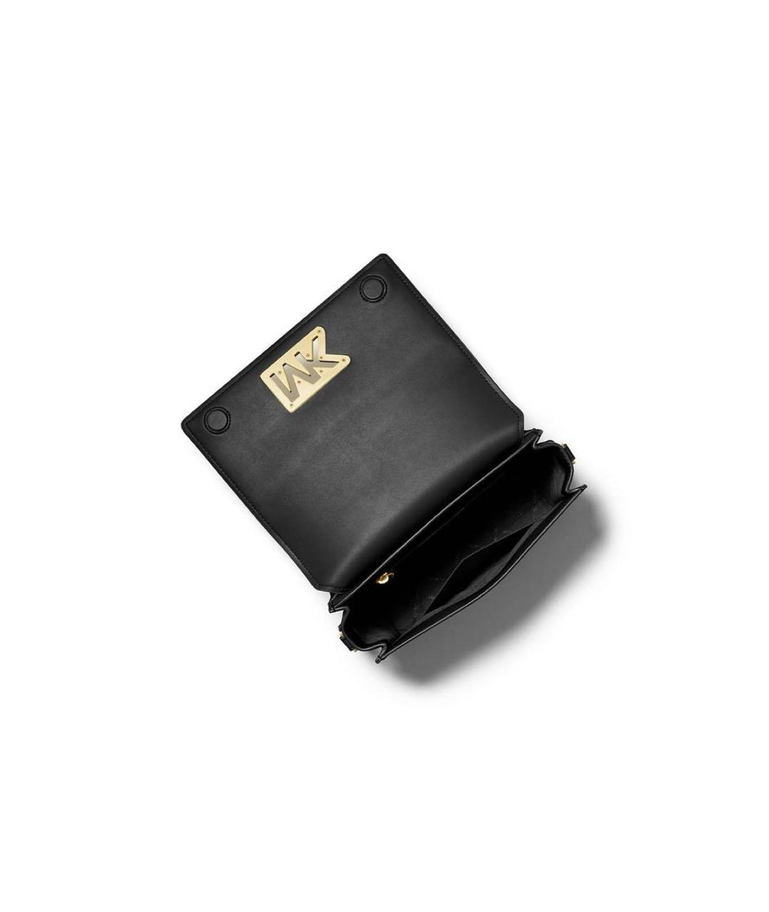 MICHAEL KORS Черная кожаная сумка через плечо, фото 3