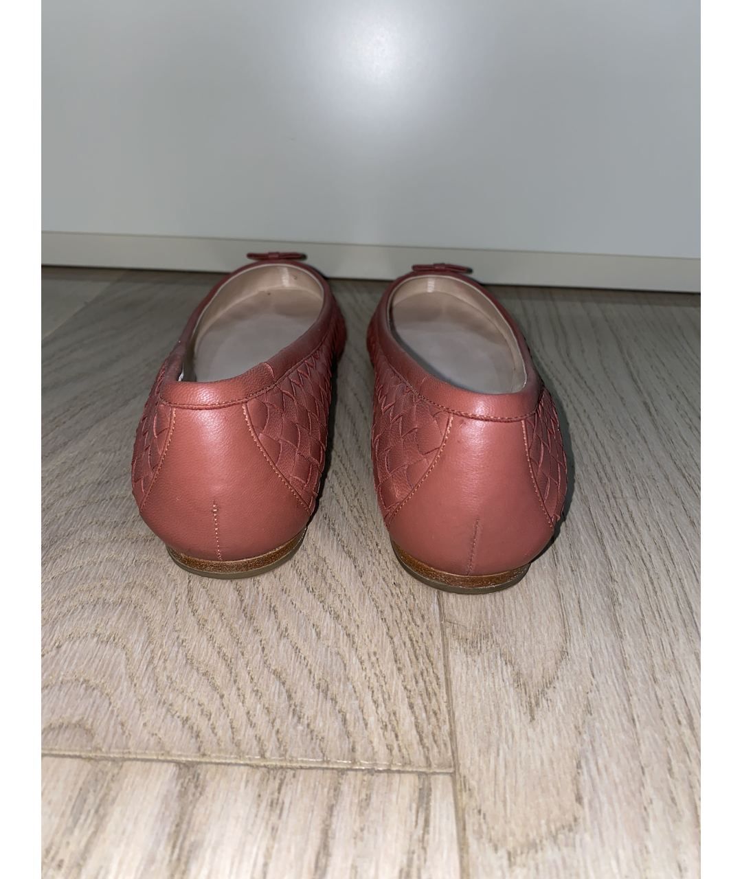 BOTTEGA VENETA Розовые кожаные балетки, фото 4