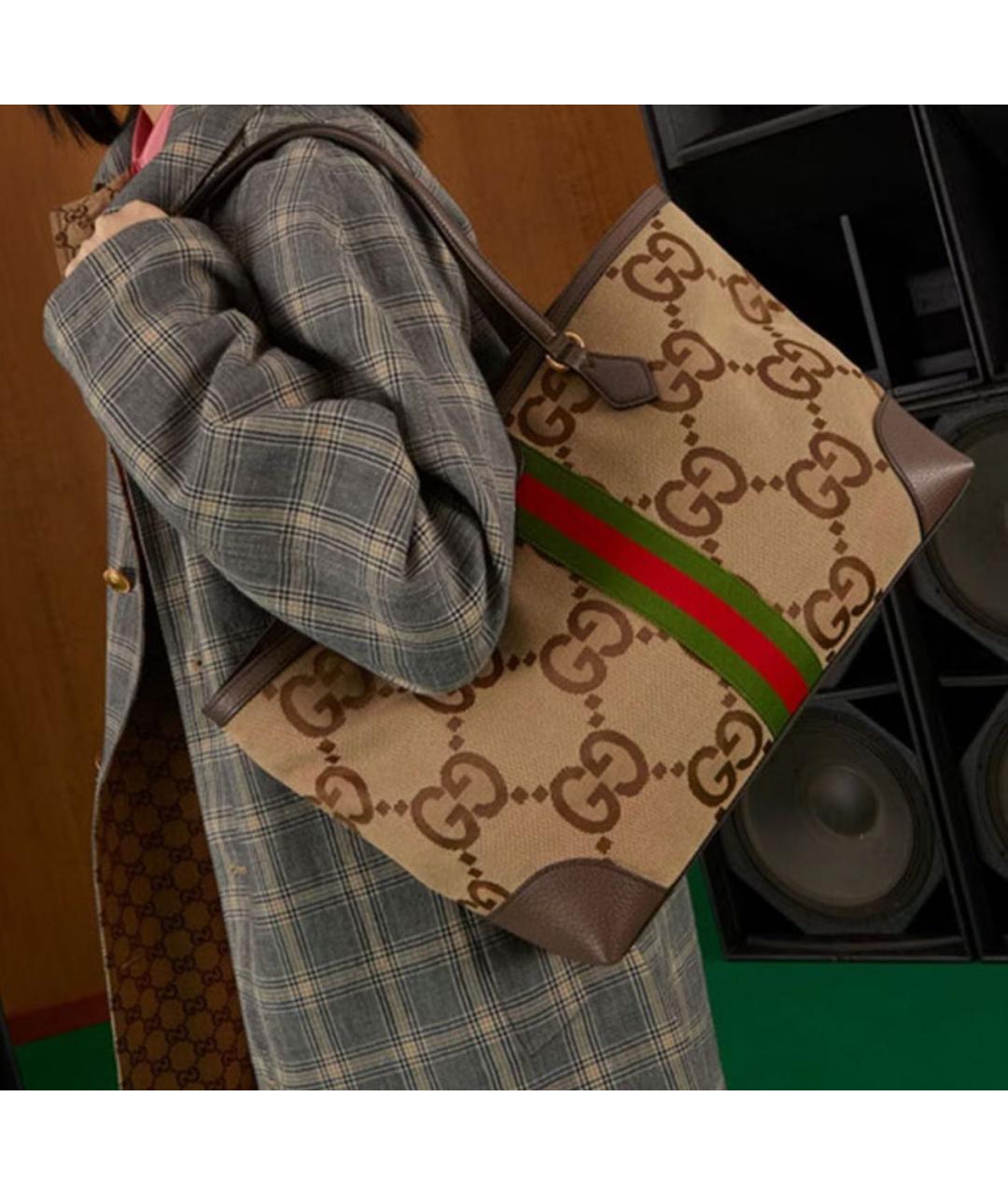 GUCCI Коричневая сумка тоут, фото 6