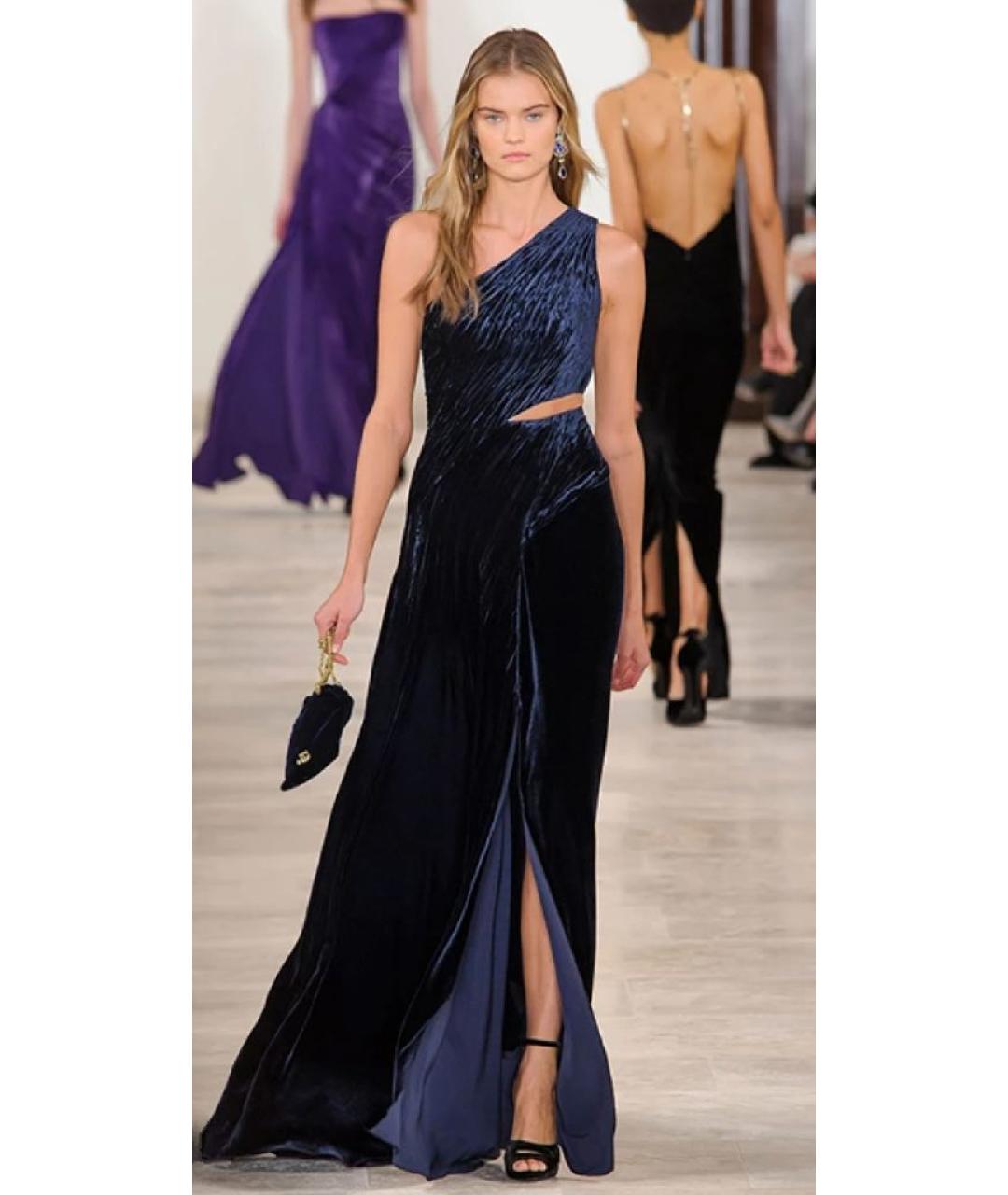 RALPH LAUREN COLLECTION Темно-синее вечернее платье, фото 7