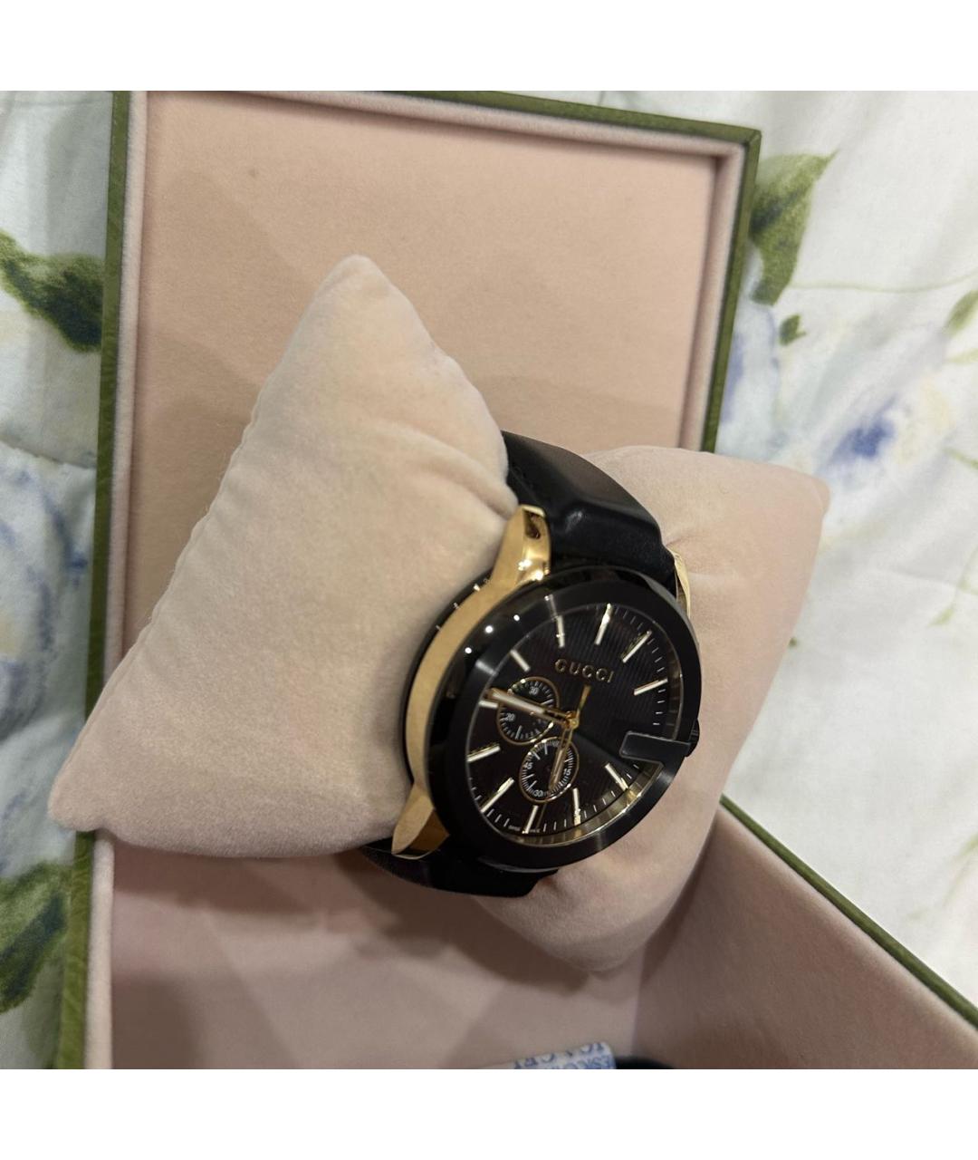 GUCCI Черные часы, фото 3
