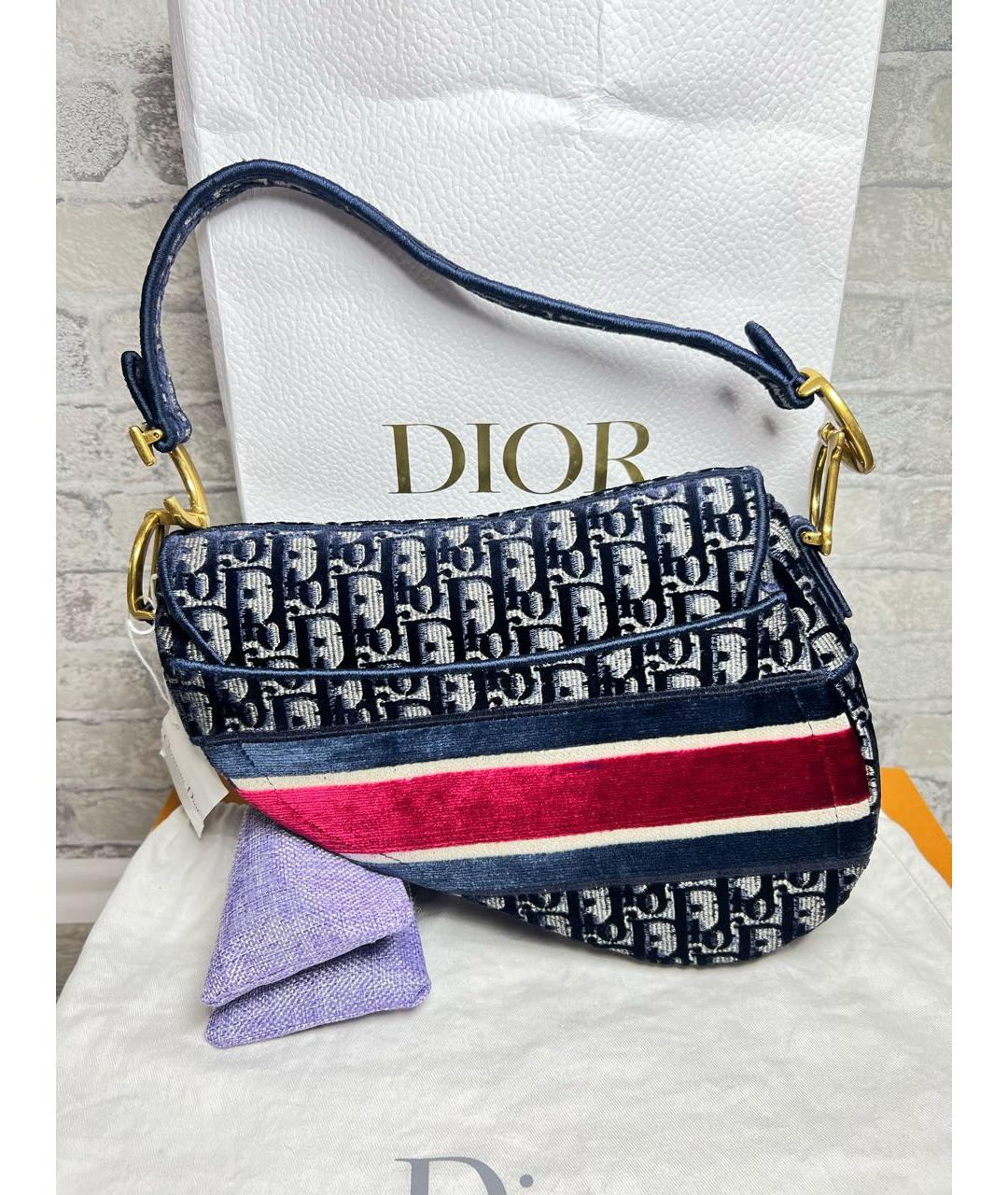 CHRISTIAN DIOR Темно-синяя сумка через плечо, фото 2