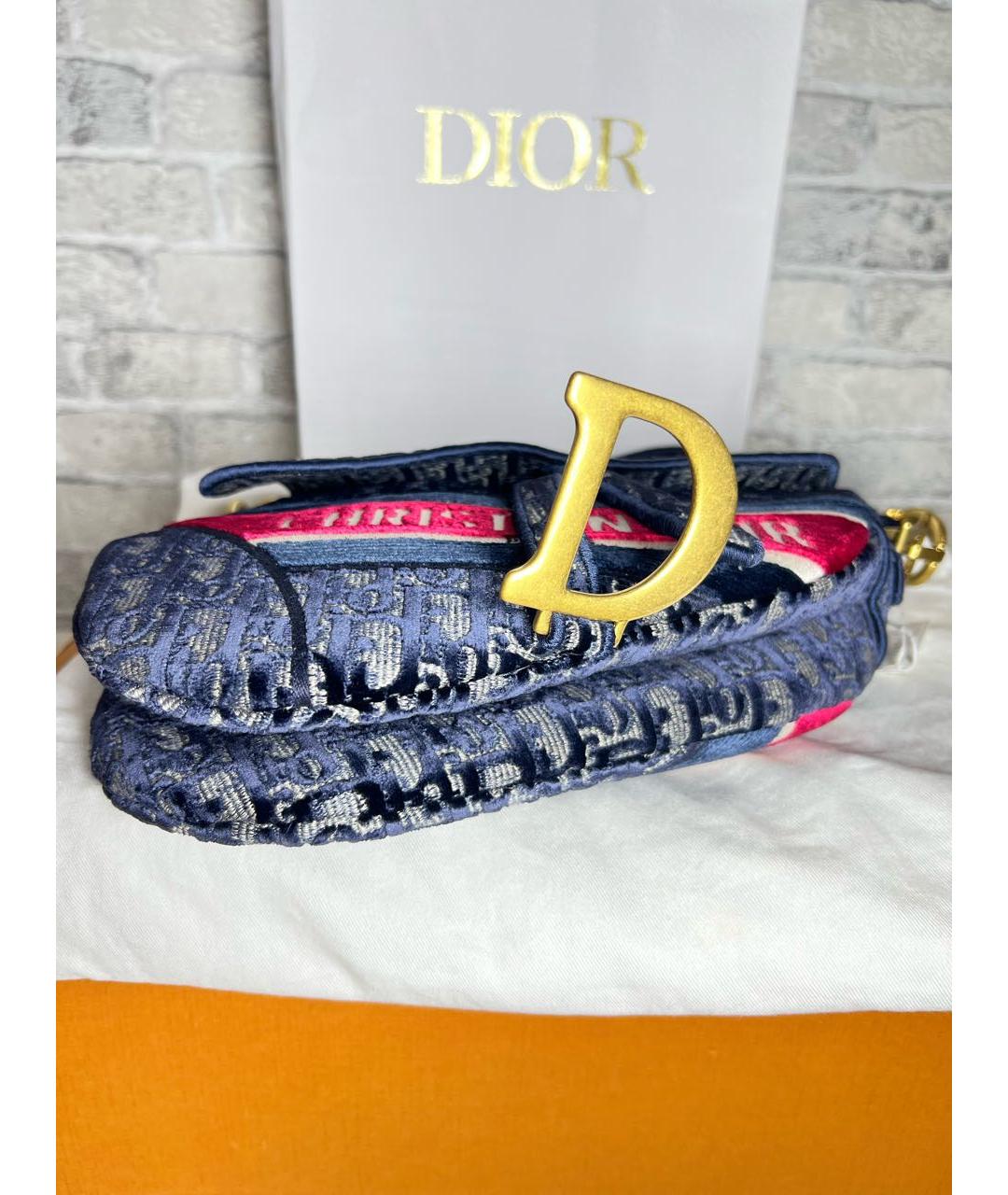 CHRISTIAN DIOR Темно-синяя сумка через плечо, фото 7
