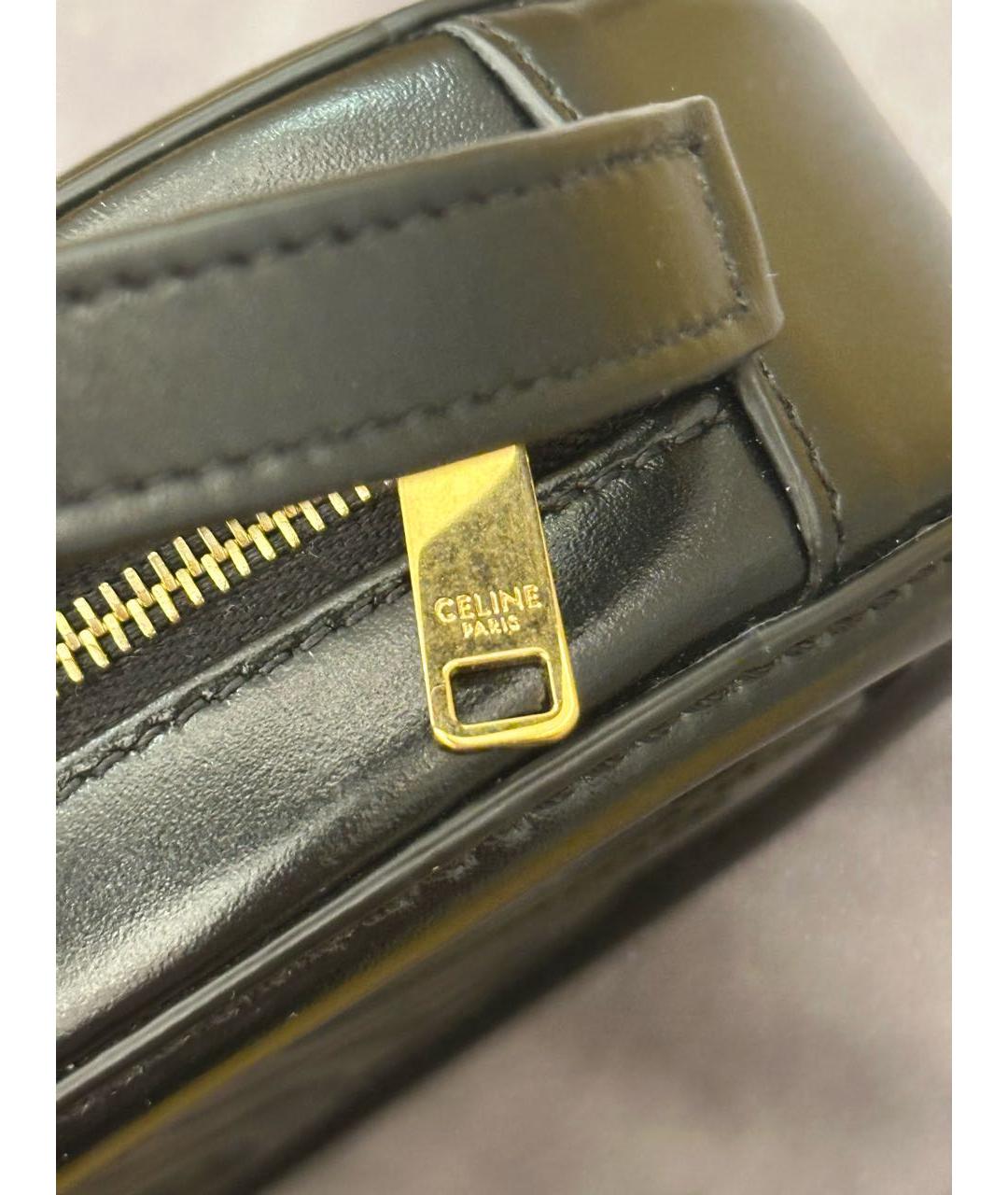 CELINE Черная кожаная сумка через плечо, фото 4