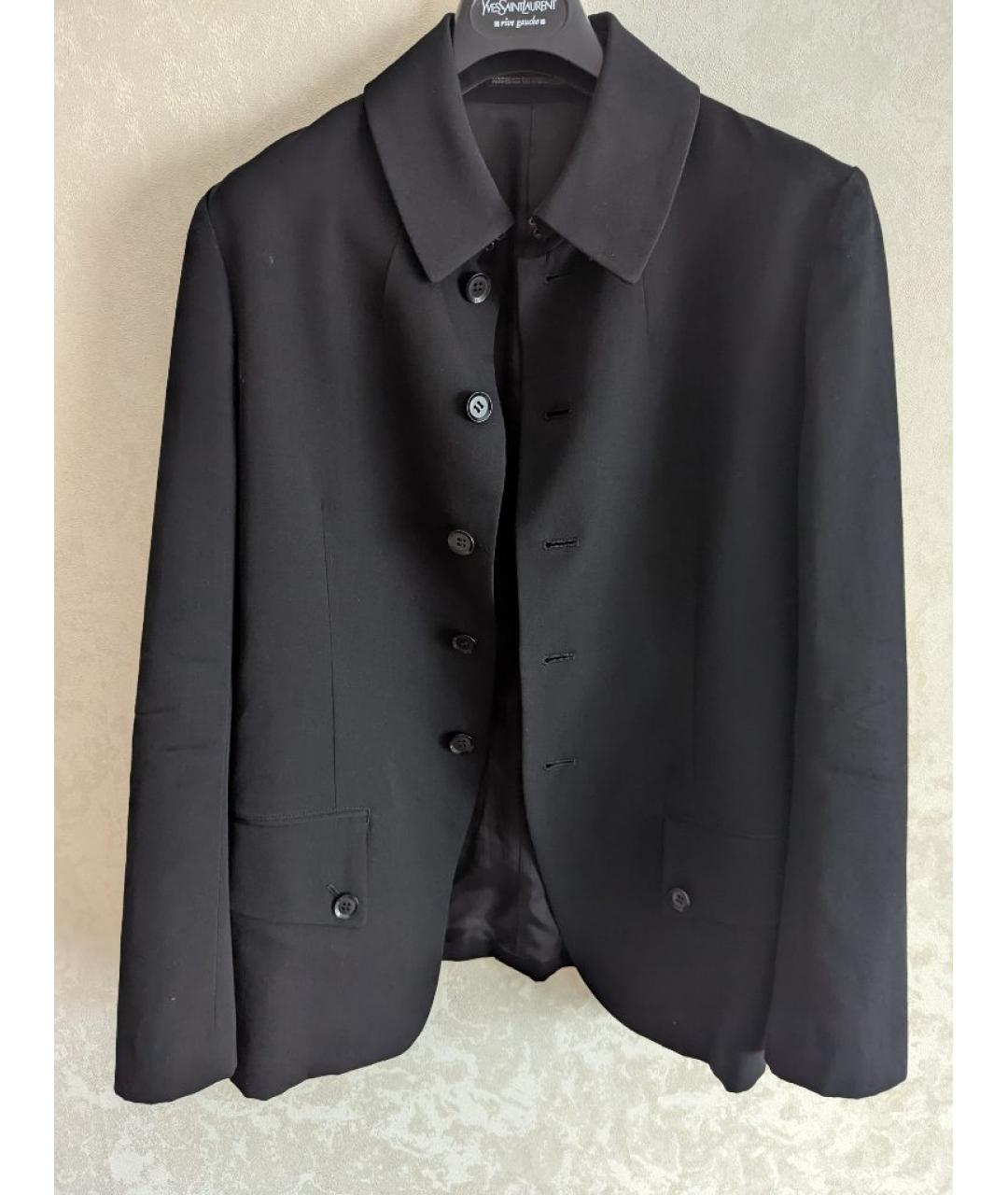 YOHJI YAMAMOTO Черный шерстяной жакет/пиджак, фото 6